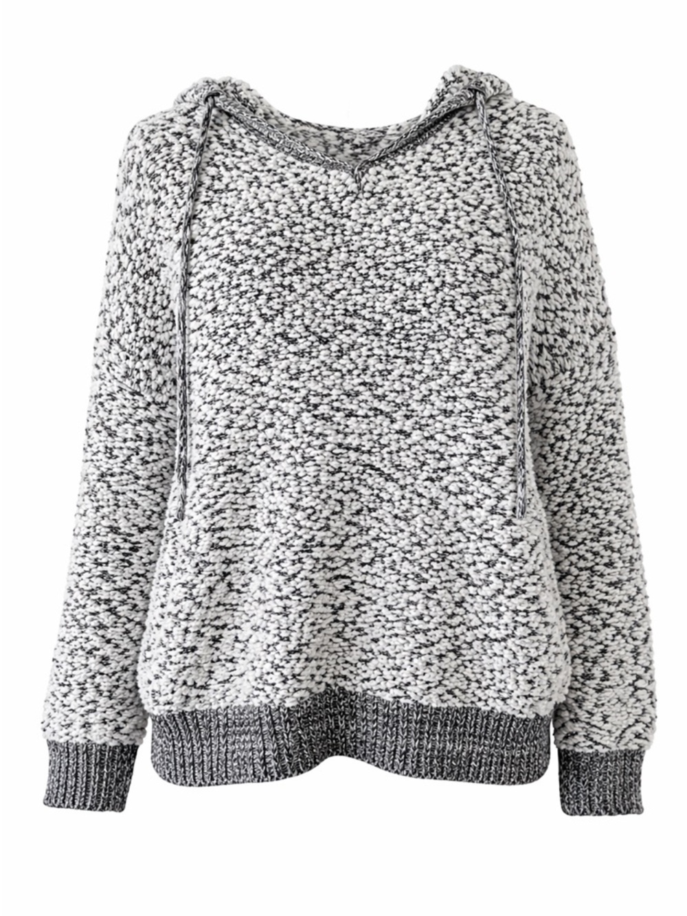 Chunky Knit Sweater - MOD - Black White M/L